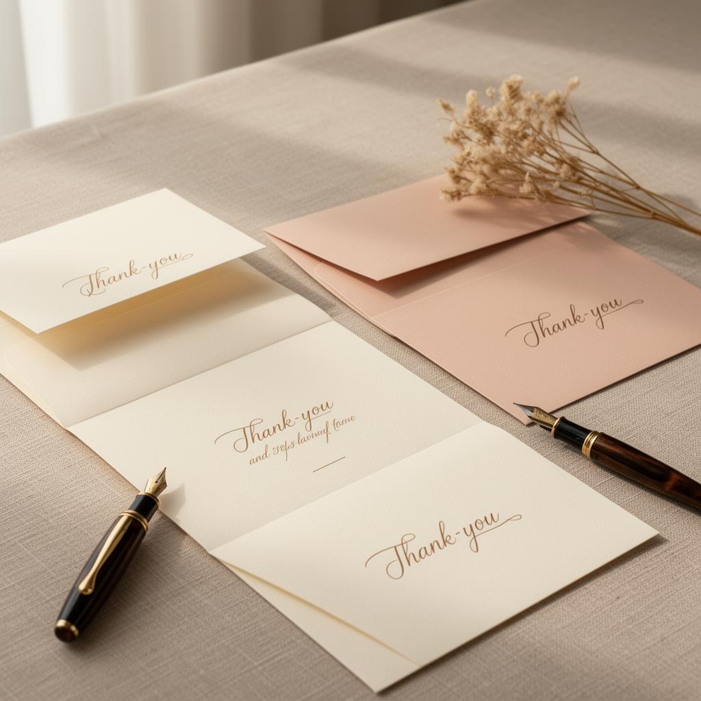 Client Thank-You Kit — printed pieces