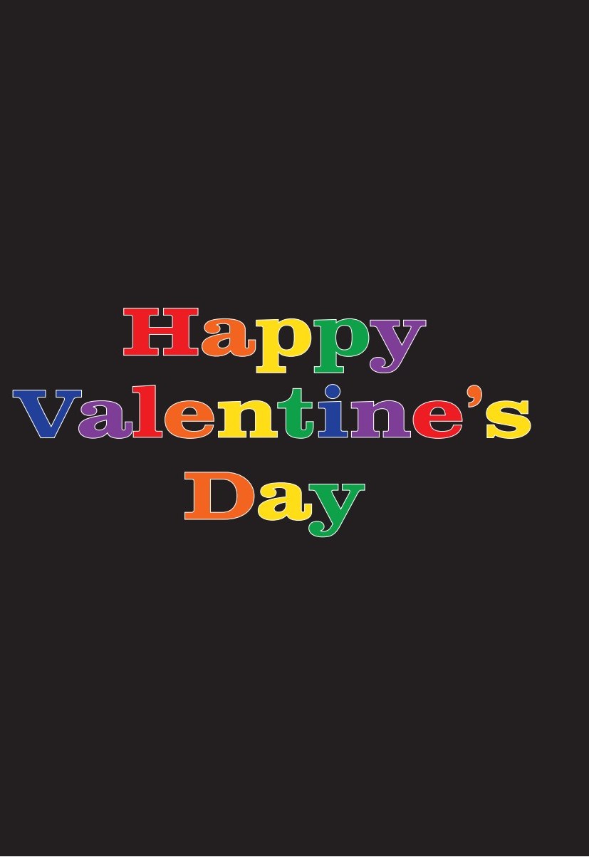 Rainbow Happy Valentine's Day cover